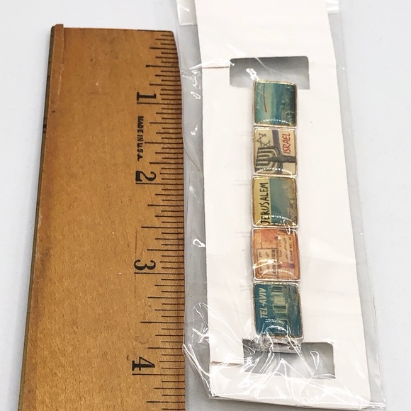 New Israel Picture Tile Souvenir Silver Bracelet - Picture 3 of 6